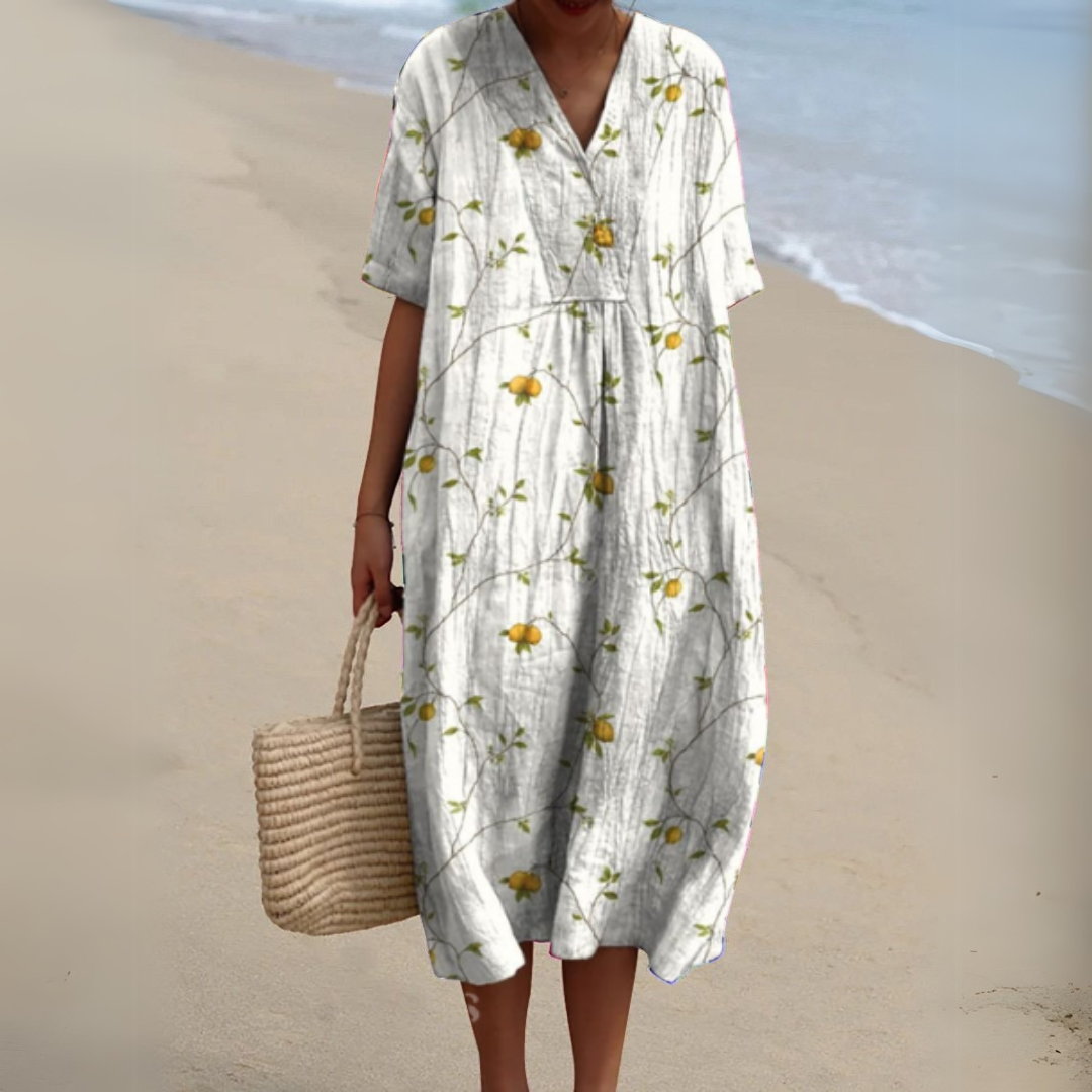 Robe Audrey à Motif Floral Élégant