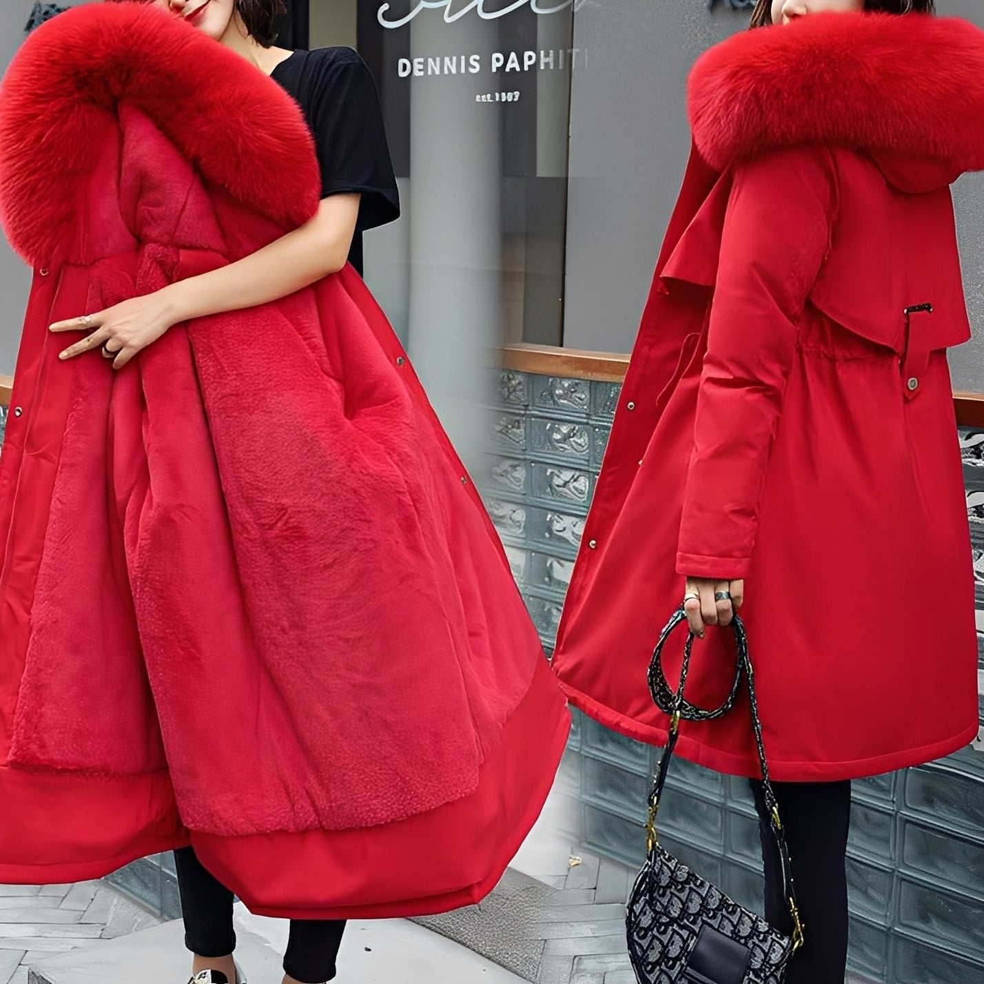 Evette - Manteau rembourré chaud et stylisé avec capuche pour femmes