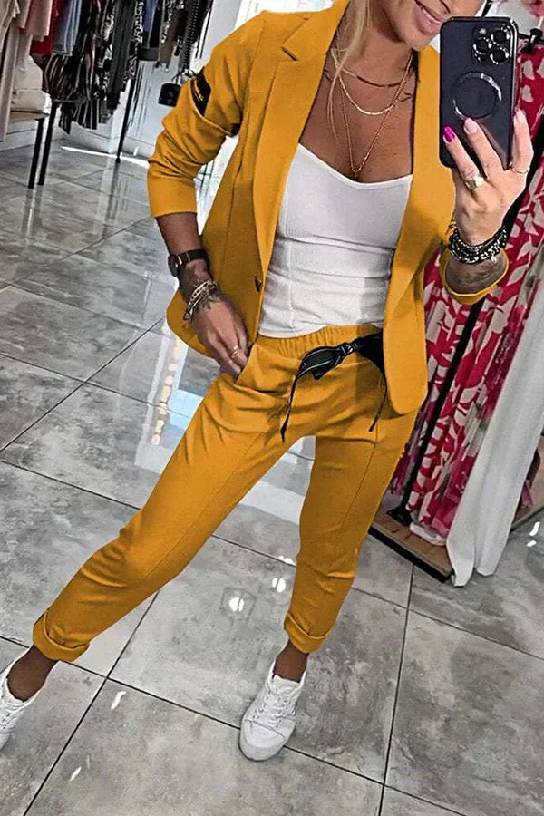 Isabelle | Ensemble personnalisé avec blazer doux et joggings décontractés