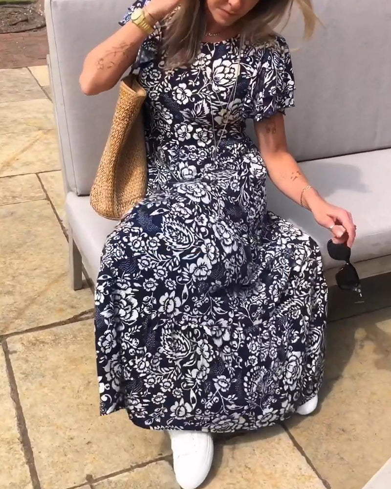 Laluna® Robe Longue à Motif Floral