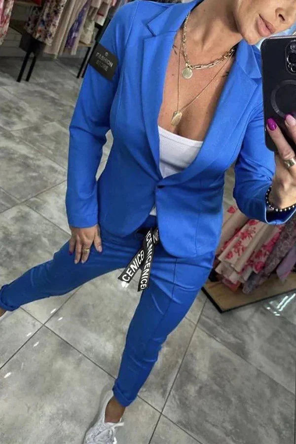 Isabelle | Ensemble personnalisé avec blazer doux et joggings décontractés