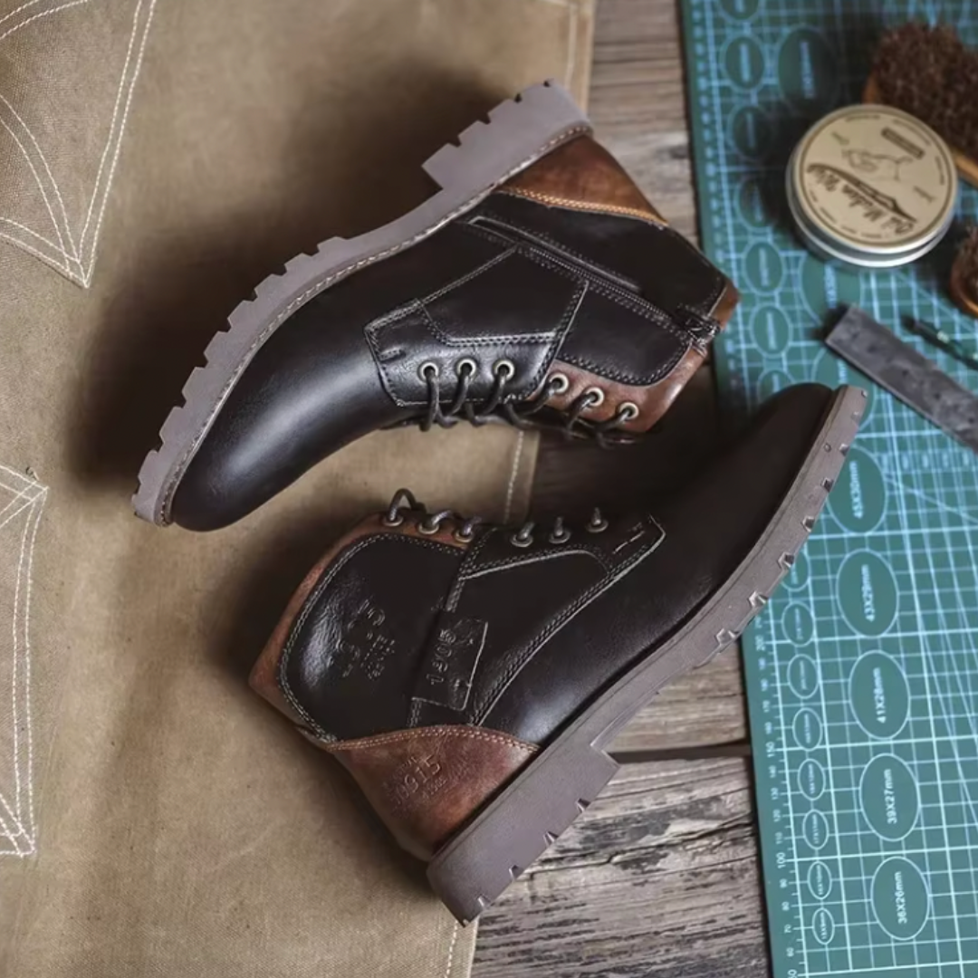 Aaron™ | Bottes en cuir rétro