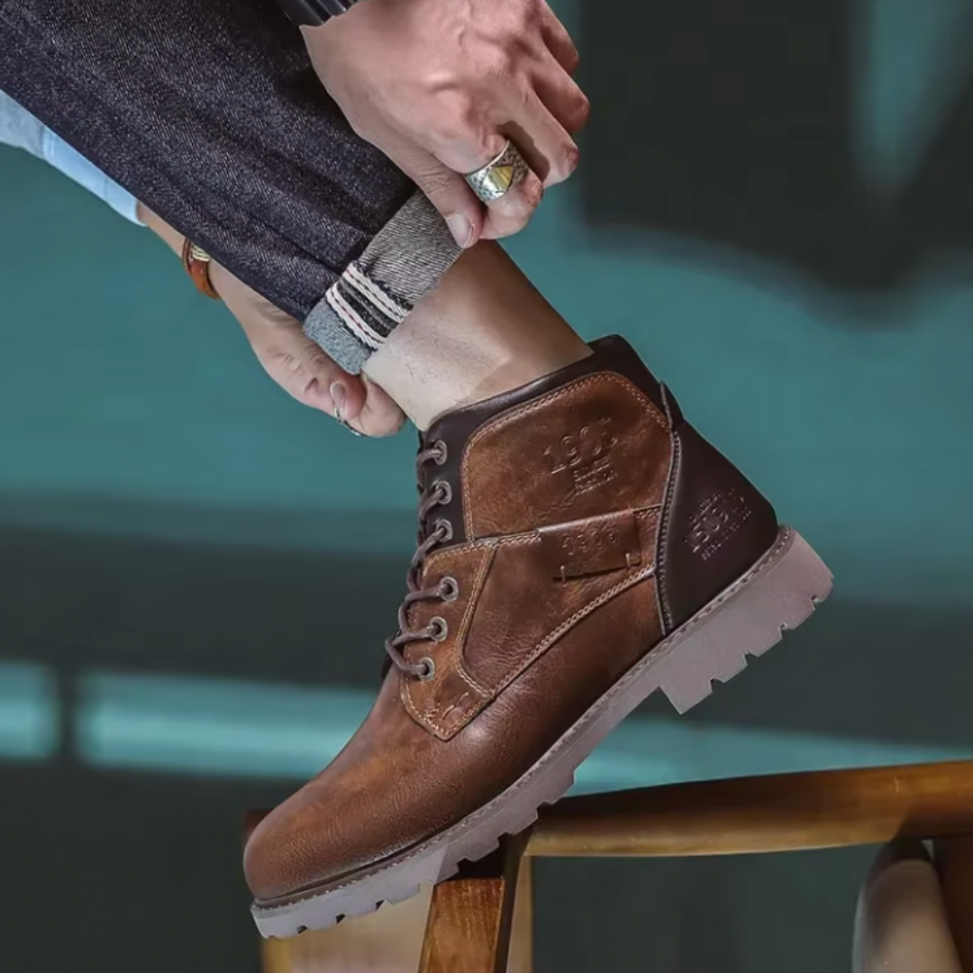 Aaron™ | Bottes en cuir rétro