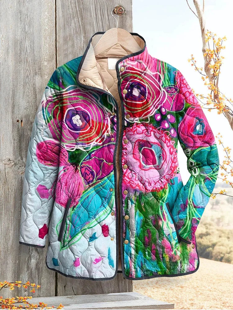 Veste Féminine Charmante avec Motif Floral