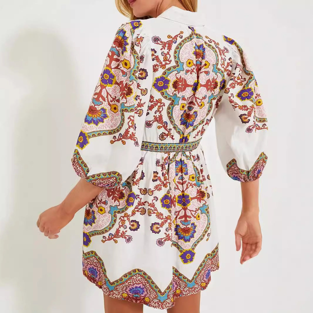 Robe Élégante à Motifs Laluna®