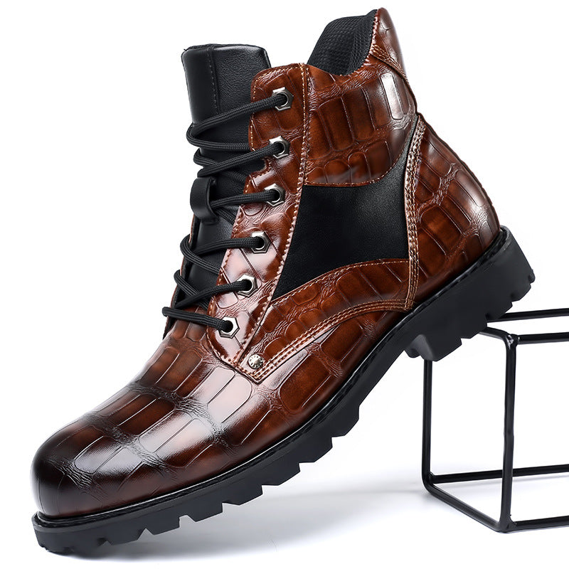 Rendell™ | Bottes en cuir véritable de crocodile