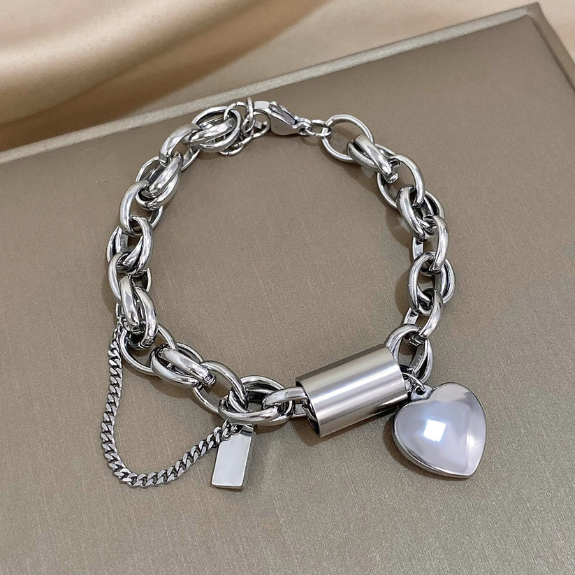 Bracelet Chunky Cœur | Or