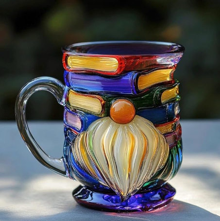 tasse artisanale Nain en 3D pour les amateurs de livres