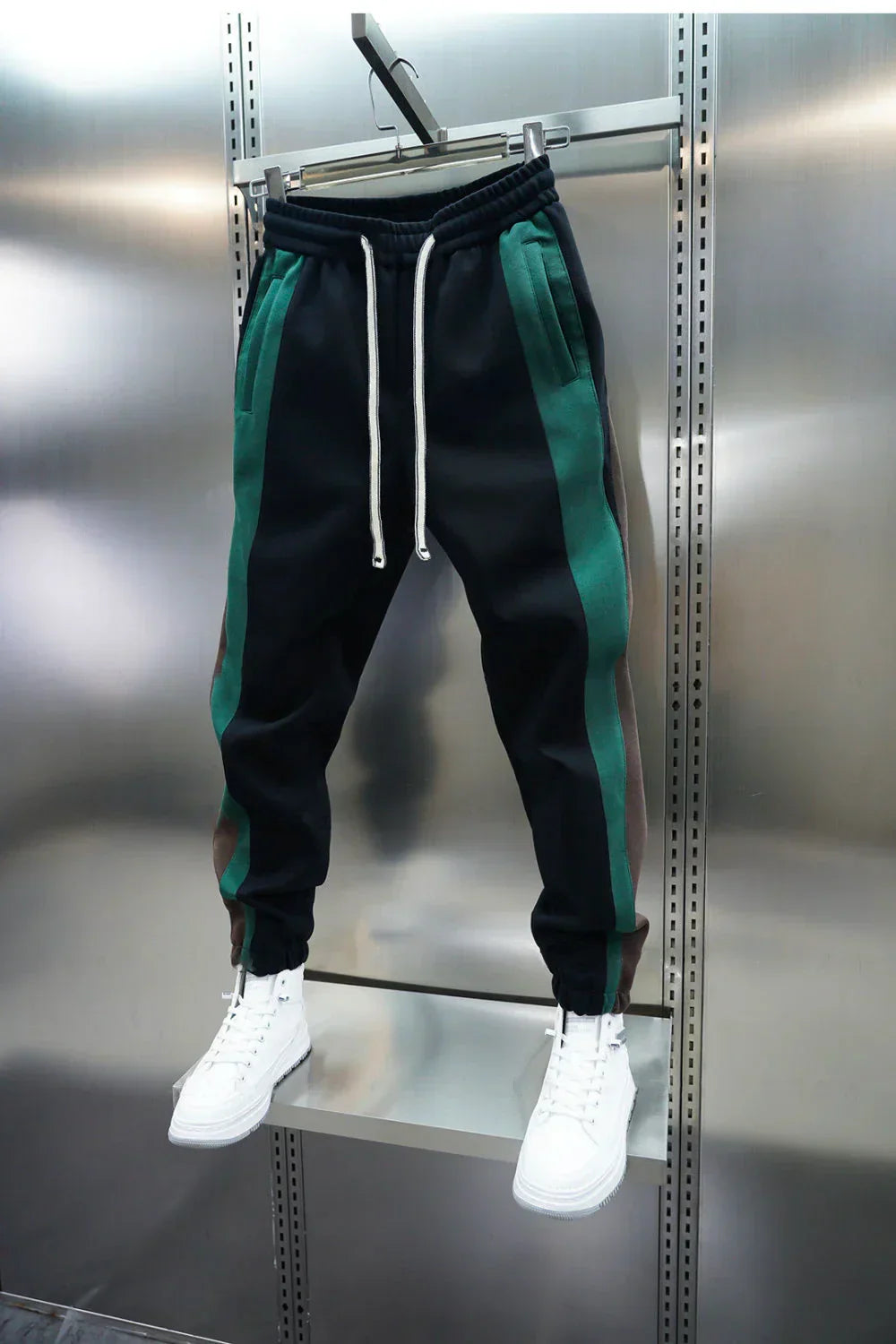 Laurent™ | Pantalons à Tension avec Rayures Contrastées