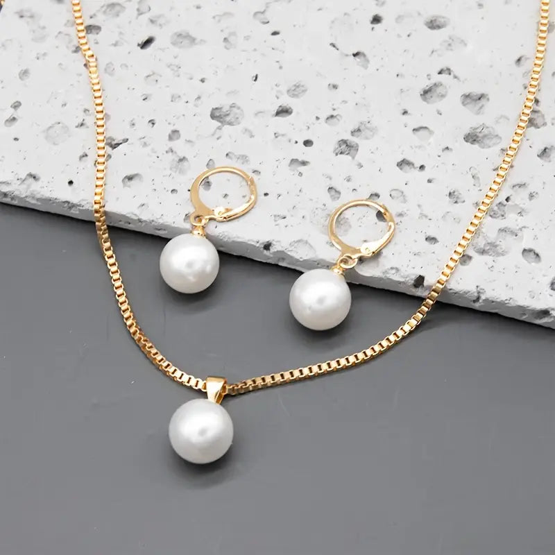 Ensemble de bijoux Golden Grace Pearl | Or