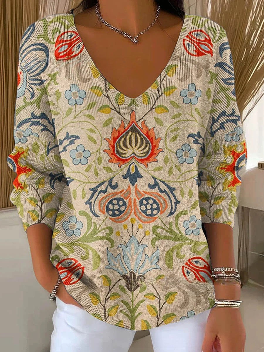MARGAUX | Pull en maille avec décolleté en V