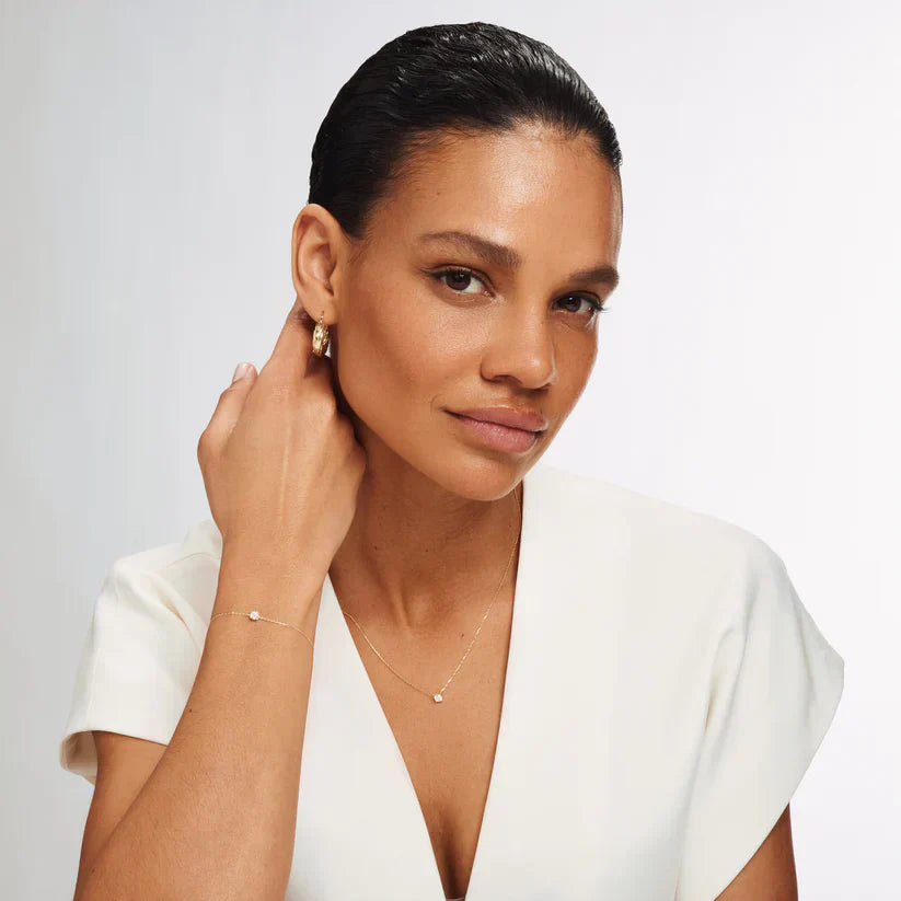 Bracelet avec pierre moissanite Cléa | Or