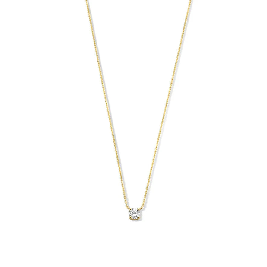 Collier avec pierre moissanite Cléa | Or