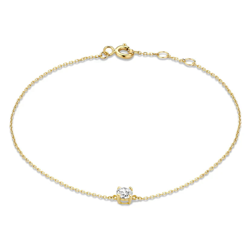 Bracelet avec pierre moissanite Cléa | Or
