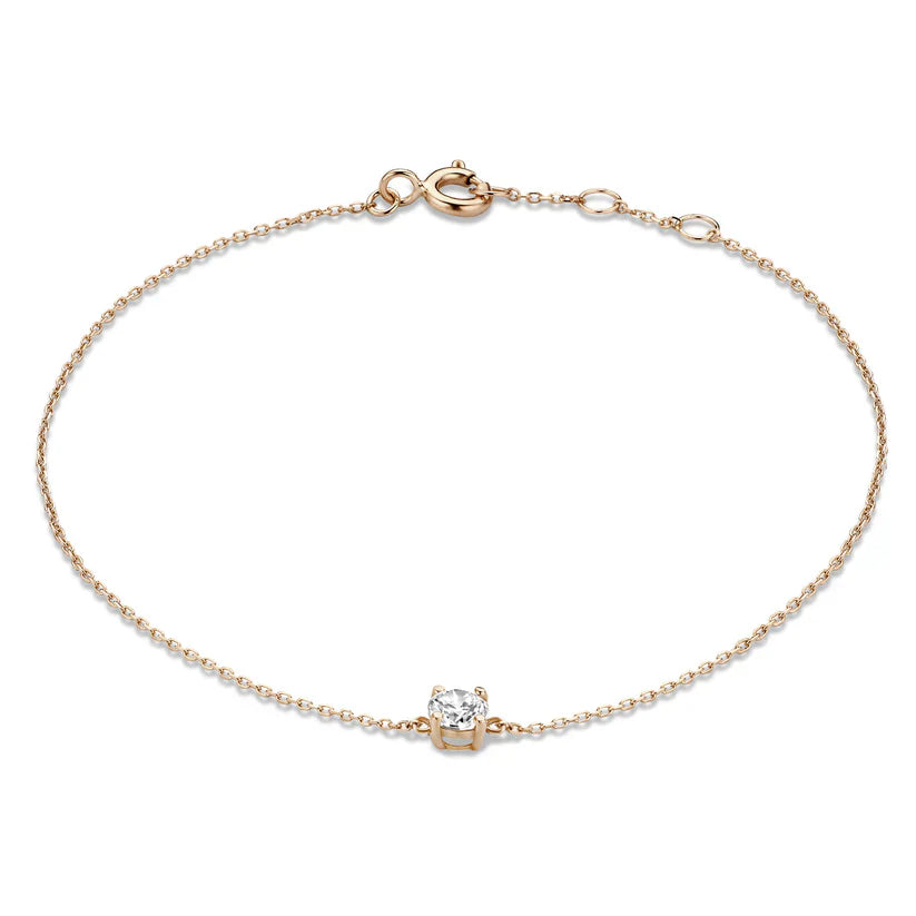 Bracelet avec pierre moissanite Cléa | Or