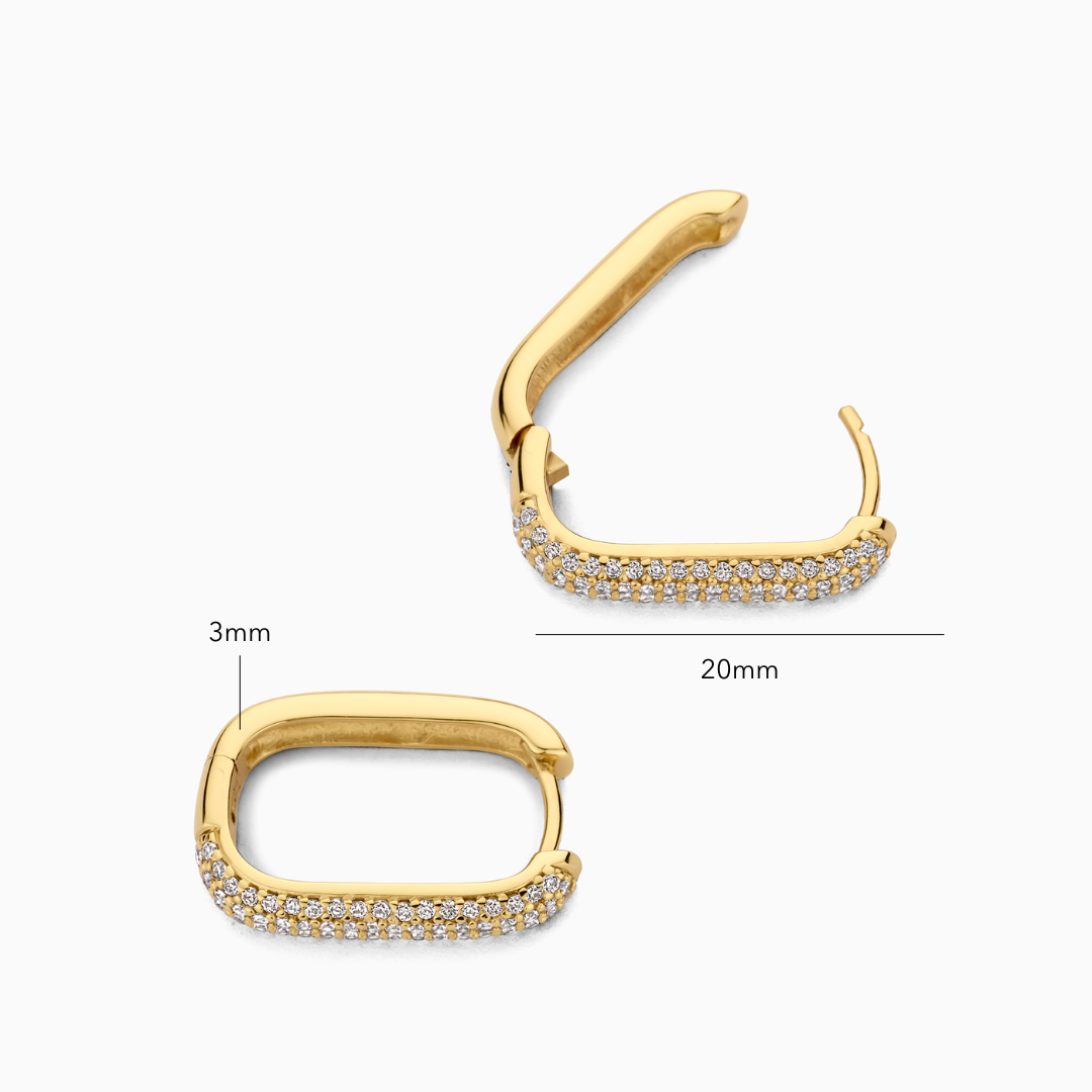 Boucles d'oreilles Icon Pavé | Oro