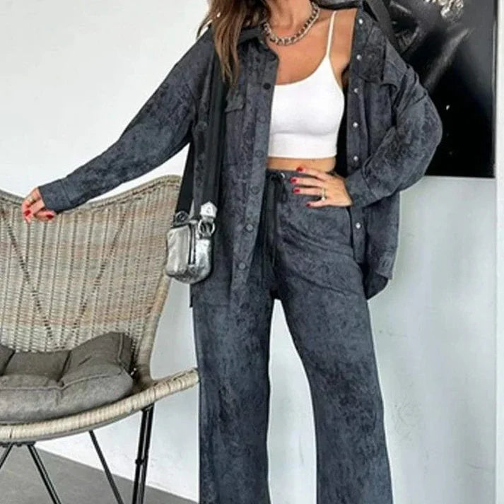 Ensemble Soft Denim : Style Urbain avec une Touche Minimaliste