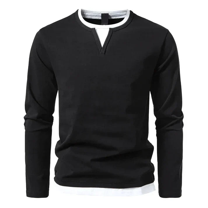 MIRAVO | T-shirt à manches longues en coton peigné premium