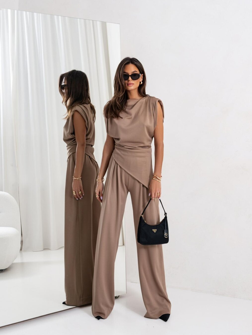 Ensemble Femme Vivine – Haut Drapé & Pantalon Large