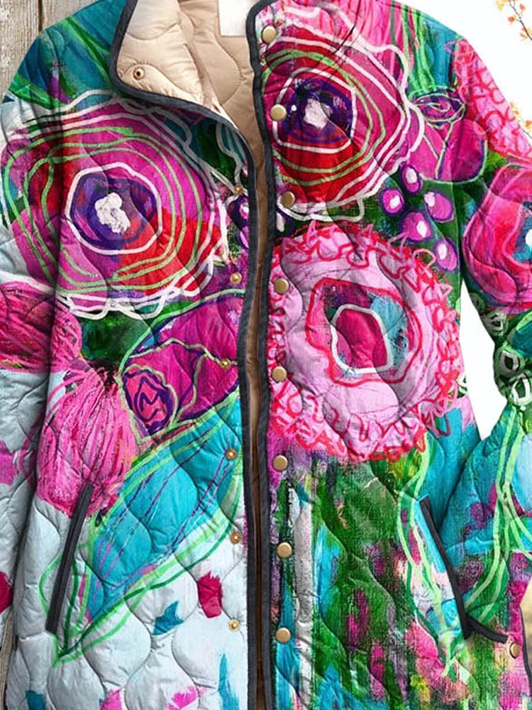 Veste Féminine Charmante avec Motif Floral