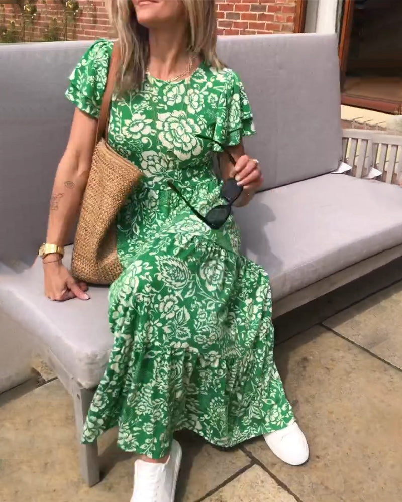 Laluna® Robe Longue à Motif Floral