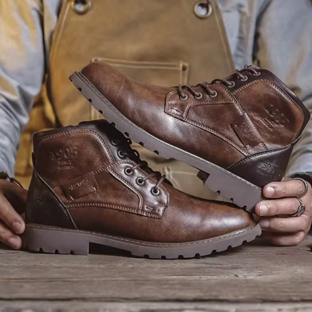 Aaron™ | Bottes en cuir rétro