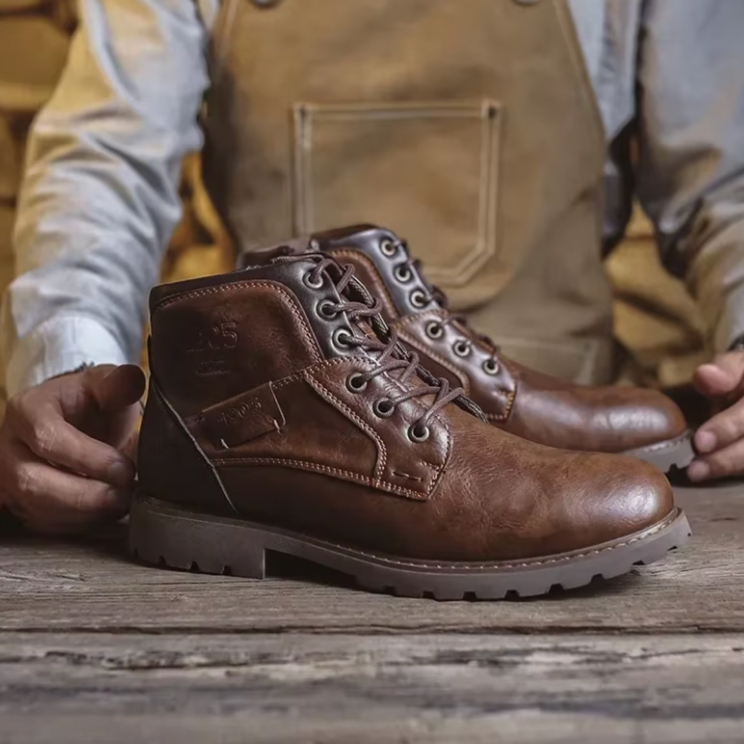 Aaron™ | Bottes en cuir rétro