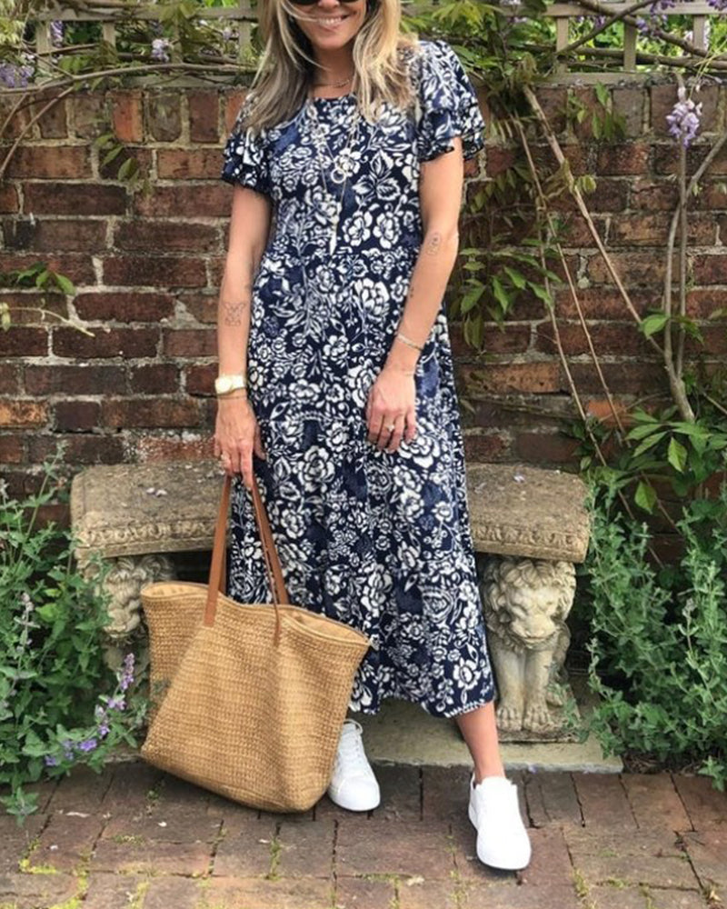 Laluna® Robe Longue à Motif Floral