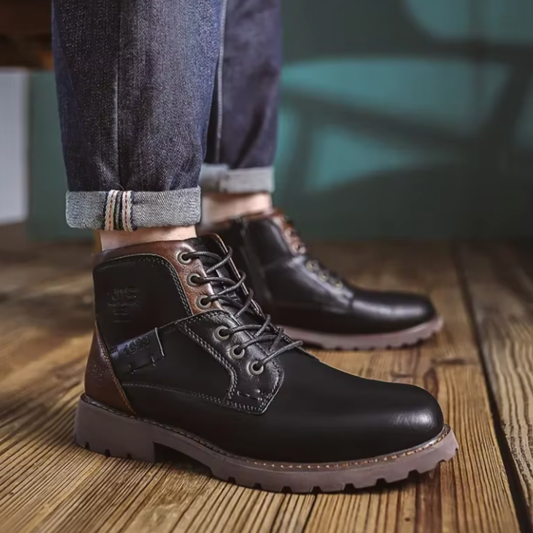 Aaron™ | Bottes en cuir rétro