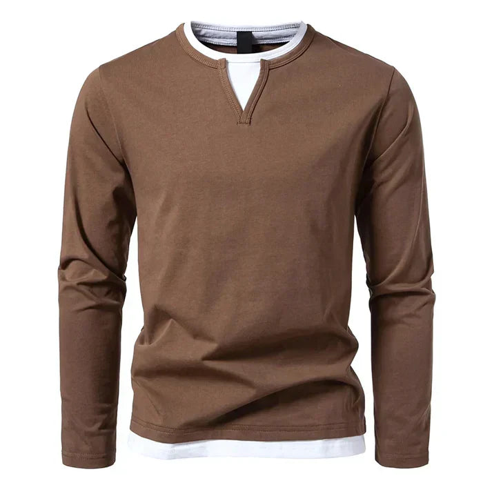 MIRAVO | T-shirt à manches longues en coton peigné premium