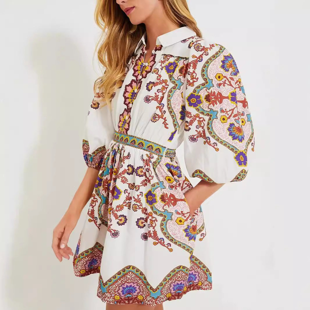 Robe Élégante à Motifs Laluna®
