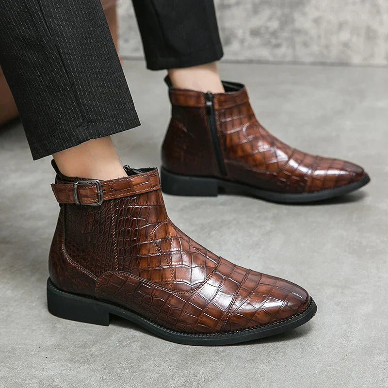 Dylan | Bottines en Similicuir avec Boucle