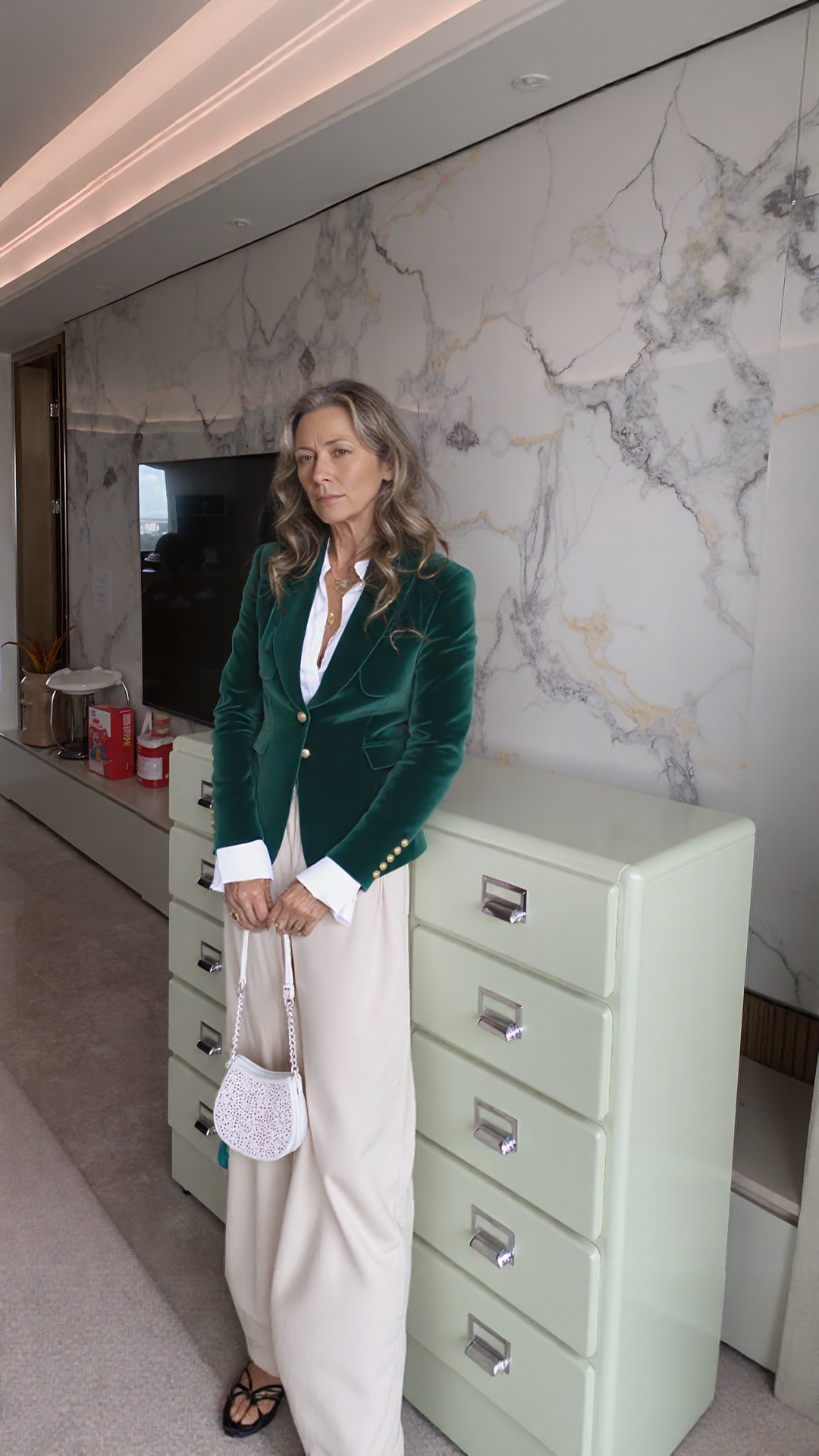 Sarmite - blazer en velours avec boutons