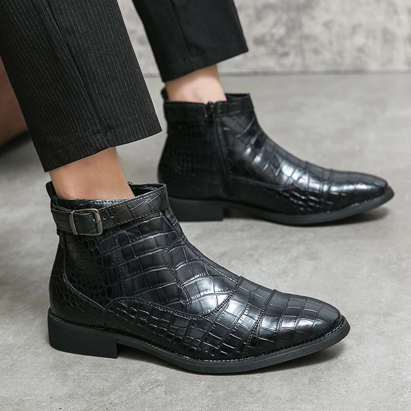 Dylan | Bottines en Similicuir avec Boucle
