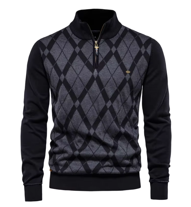MIRAVO | Pull Homme à Col Zippé