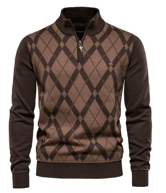 MIRAVO | Pull Homme à Col Zippé