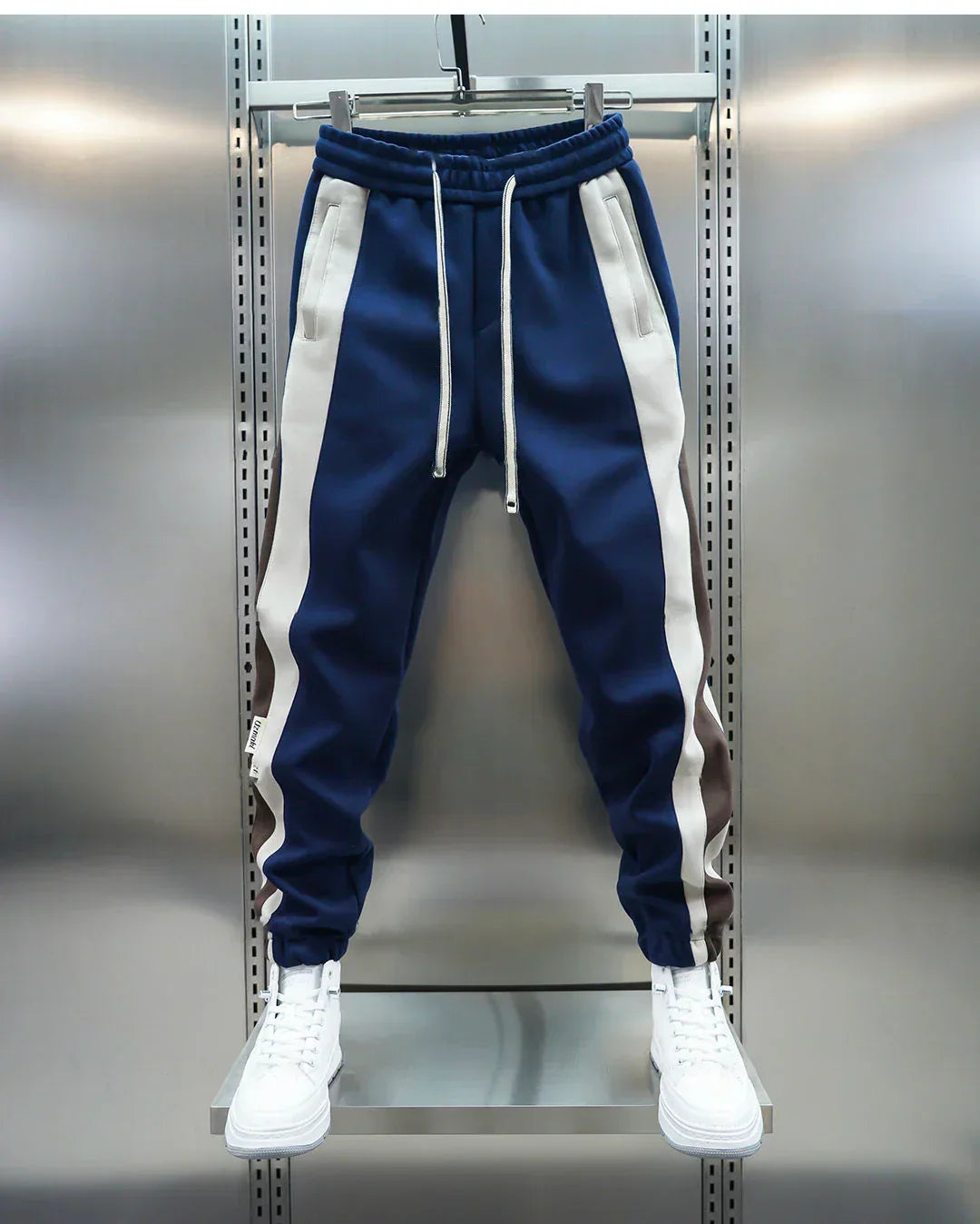 Laurent™ | Pantalons à Tension avec Rayures Contrastées