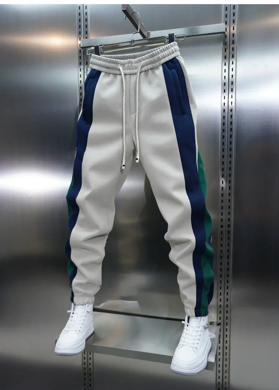 Laurent™ | Pantalons à Tension avec Rayures Contrastées