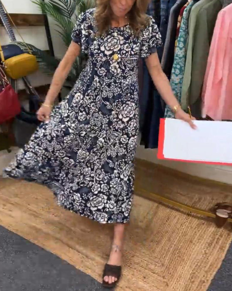 Laluna® Robe Longue à Motif Floral