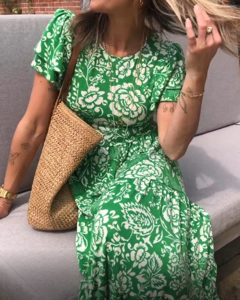 Laluna® Robe Longue à Motif Floral