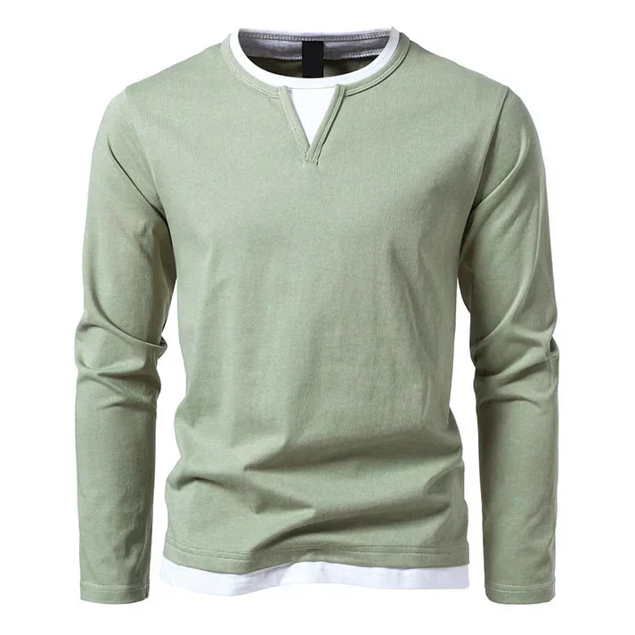 MIRAVO | T-shirt à manches longues en coton peigné premium