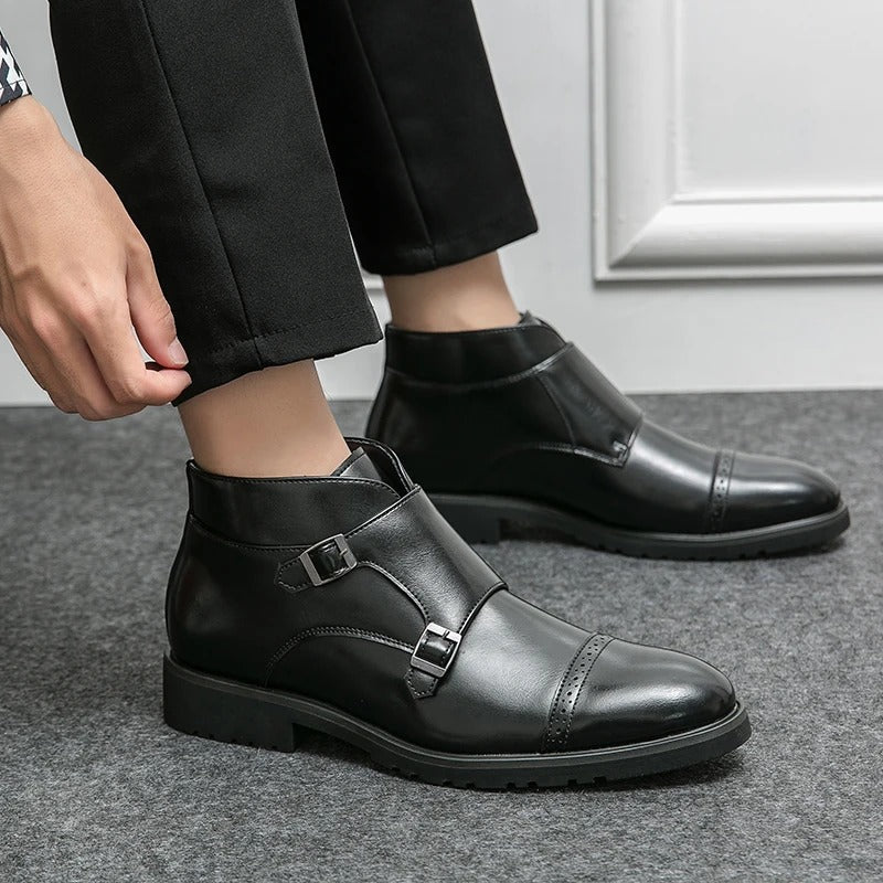 Parker | Bottes en Cuir Synthétique à Double Boucle