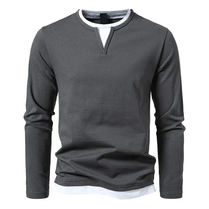 MIRAVO | T-shirt à manches longues en coton peigné premium