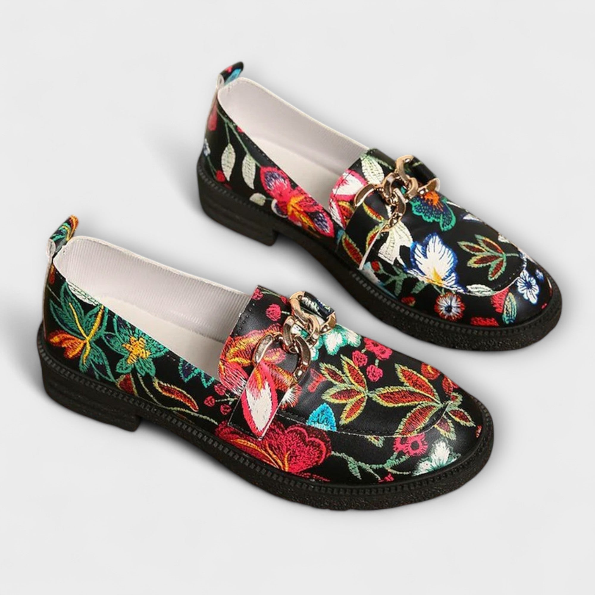 Orla – Multicolored Floral Pattern Moccasins
