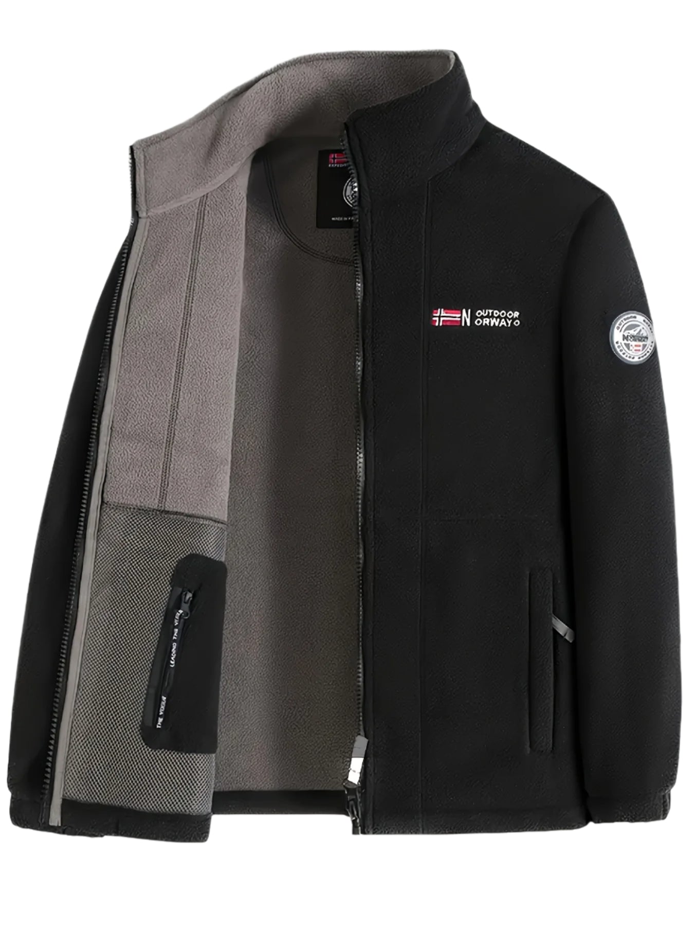 Julius Veste Polaire Outdoor Homme – Douce, Chaude & Légère avec Col Protecteur