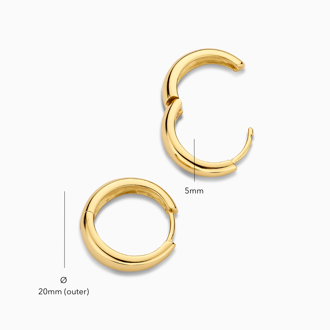 Boucles d'oreilles créoles Rue Statement | Or
