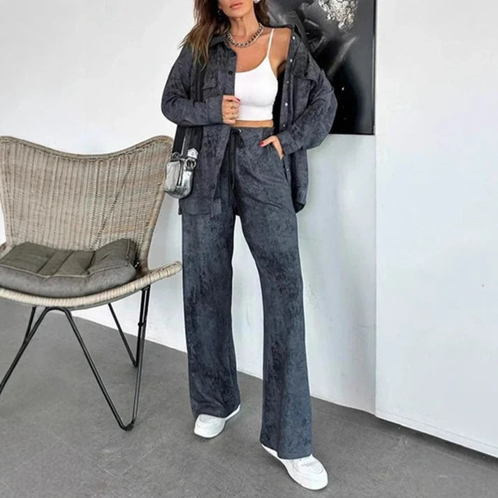 Ensemble Soft Denim : Style Urbain avec une Touche Minimaliste